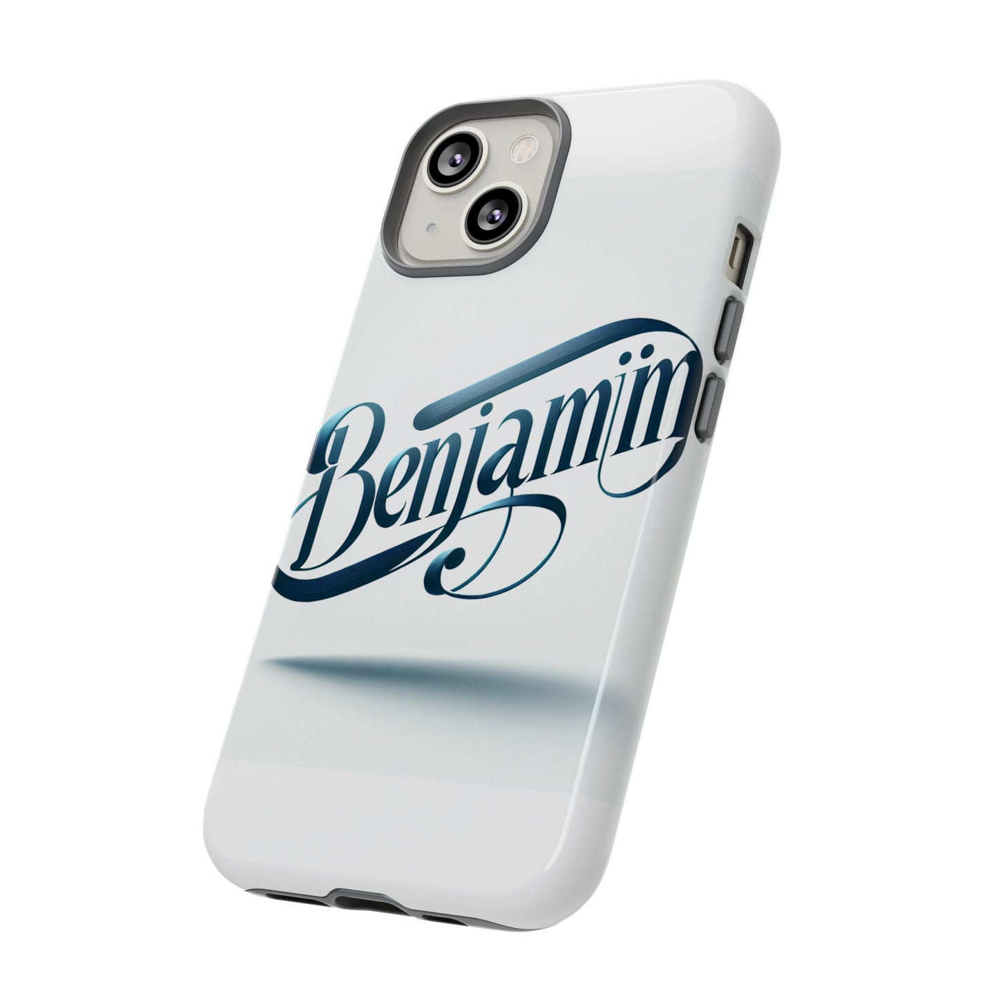 vibrant 3d typography protective phone case in blue – stylish protection for smartphones compatible with iphone 13, 14, 15 & 16 – all models including pro, pro max & plus