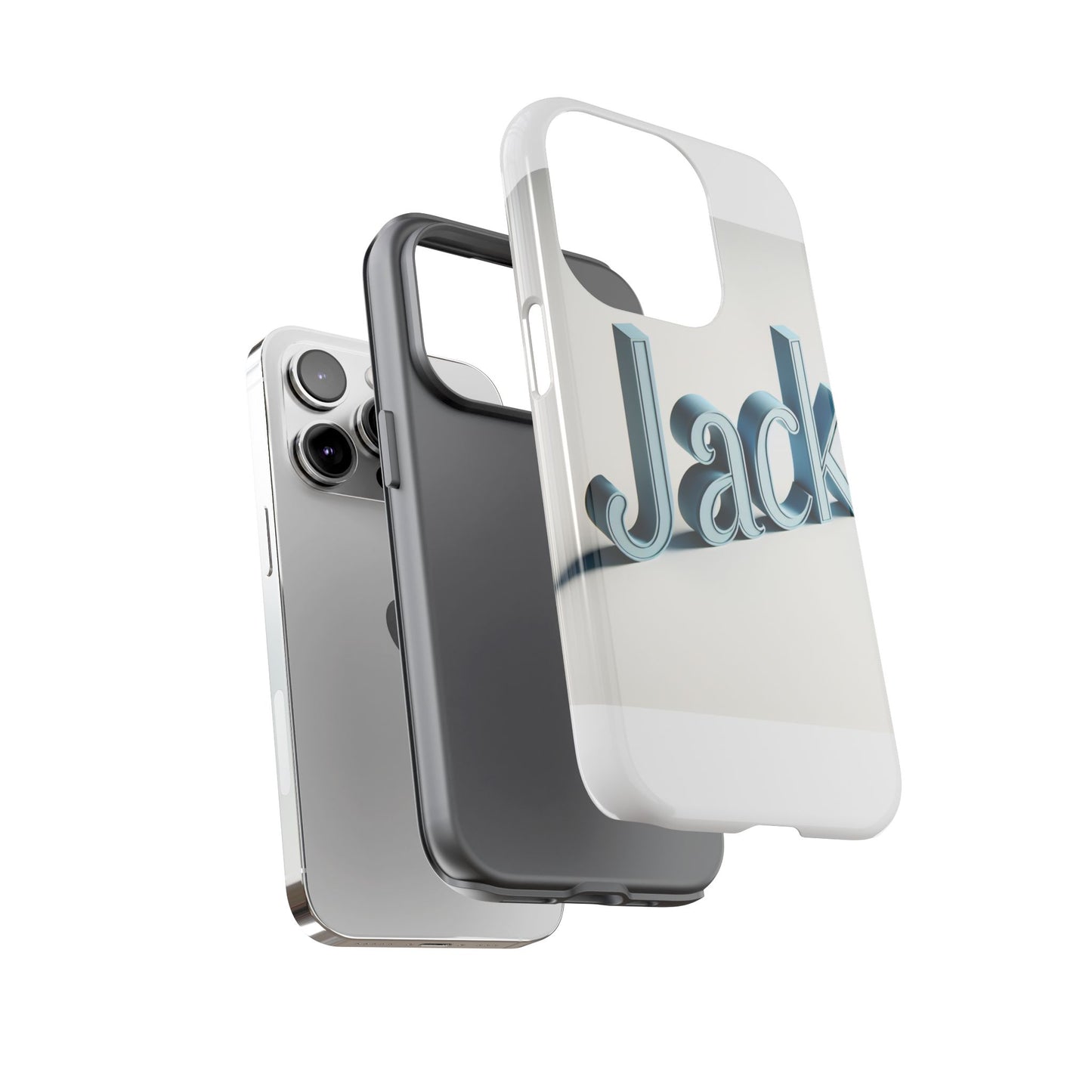 vibrant 3d text protective phone case in blue for unique self-expression – stylish protection compatible with iphone 13, 14, 15 & 16 – all models including pro, pro max & plus