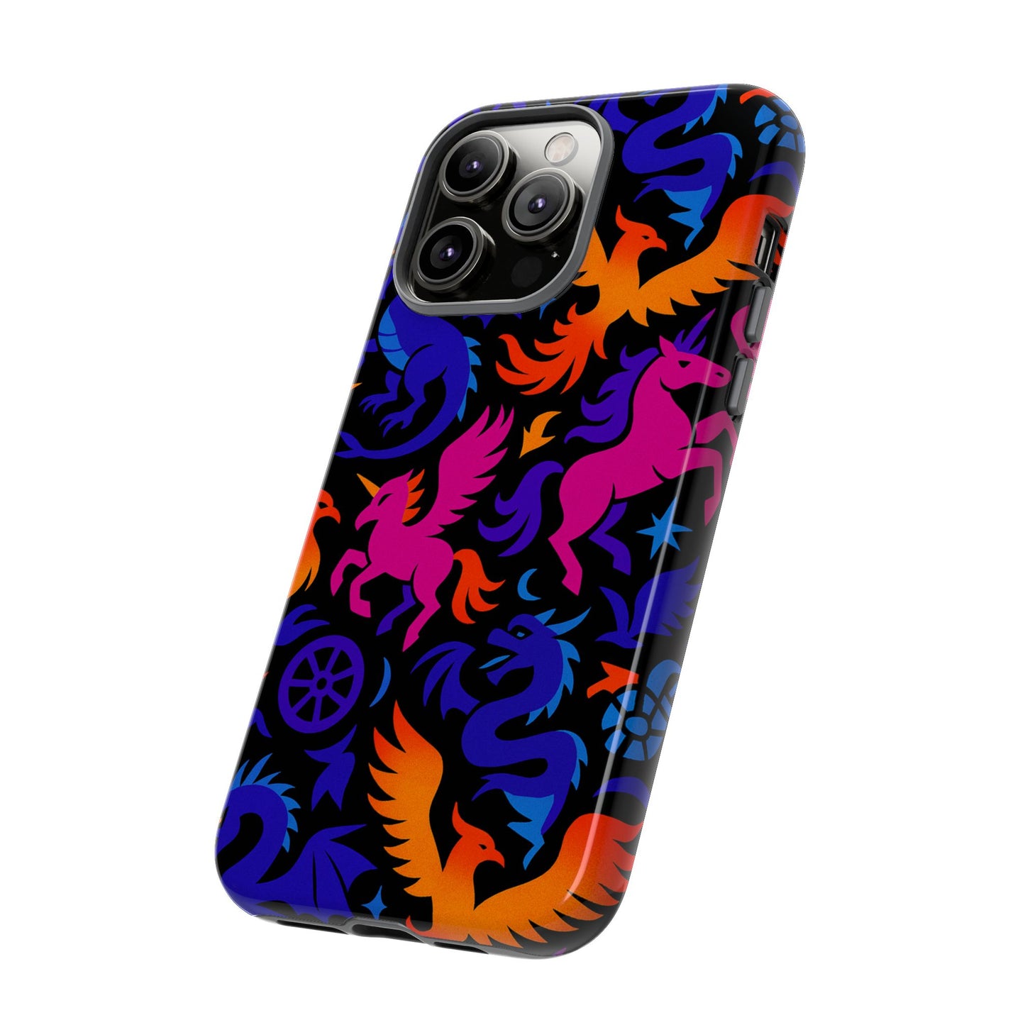 vibrant 3d fantasy design protective phone case for stylish protection compatible with iphone 13, 14, 15 & 16 – all models including pro, pro max & plus