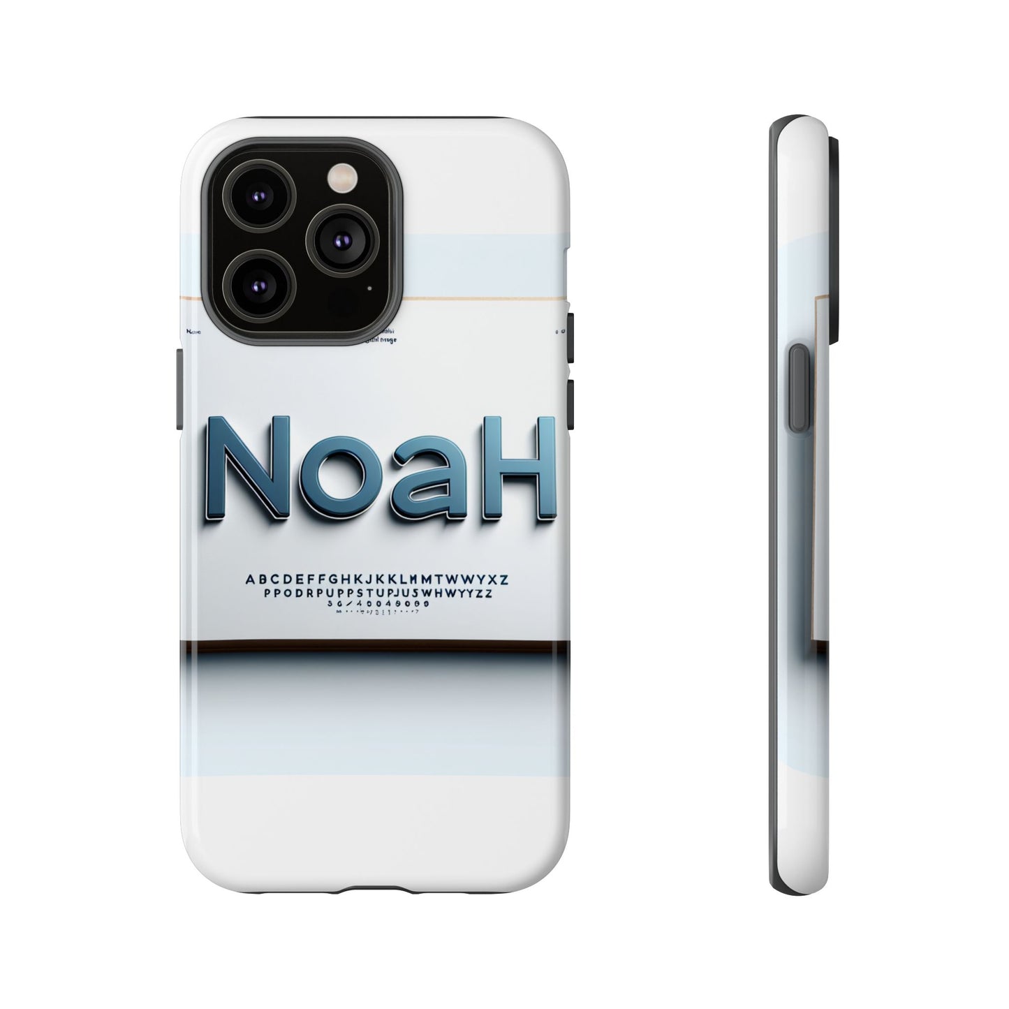 stylish 3d text phone case with modern design in blue – trendy protection for individuals – compatible with iphone 13, 14, 15 & 16 – all models including pro, pro max & plus