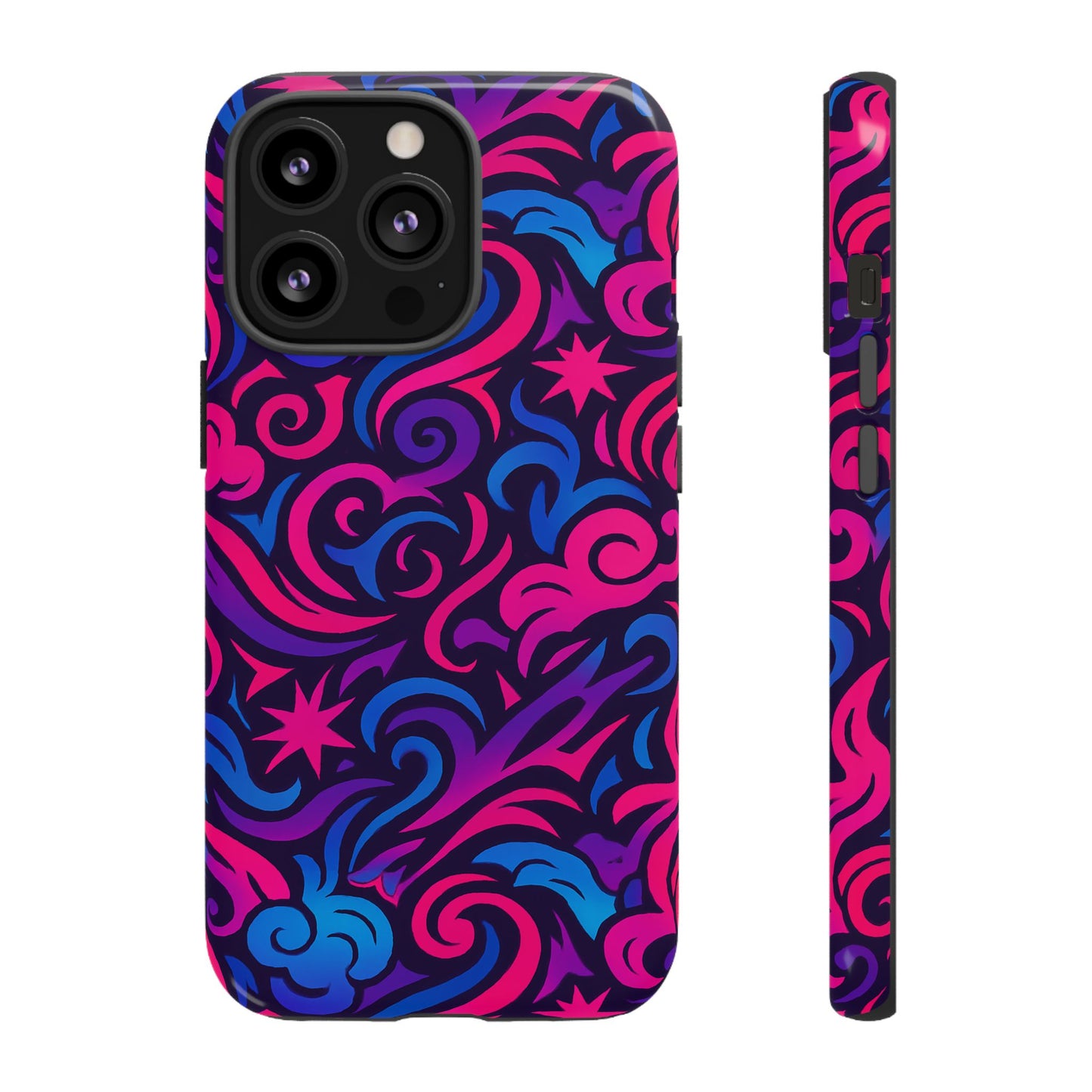 vibrant 3d abstract swirl phone case for creative individuals – stylish protection for smartphones compatible with iphone 13, 14, 15 & 16 – all models including pro, pro max & plus