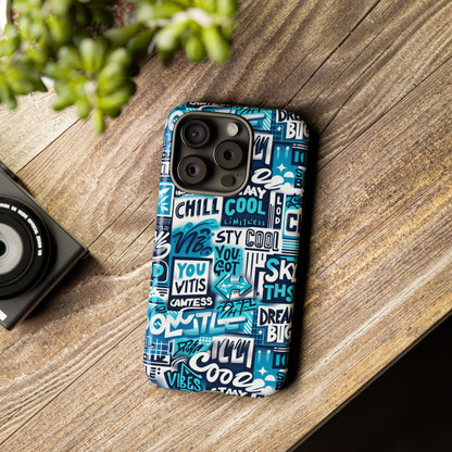 Vibrant 3D Graphic Phone Case in Blue for Stylish Protection – Playful Design – Compatible with iPhone 13, 14, 15 & 16 – All Models Including Pro, Pro Max & Plus