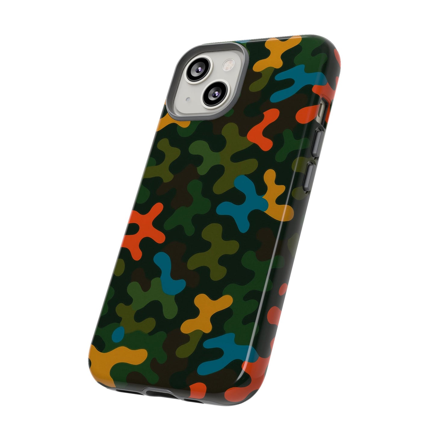multicolour camouflage 3d wrap protective phone case stylish design for men and women stylish protection compatible with iphone 13, 14, 15 & 16 – all models including pro, pro max & plus