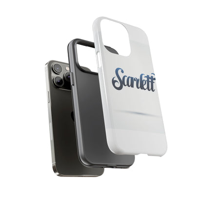 Vibrant 3D Wrap Protective Phone Case with Blue Script Design – Unique Fashion Accessory – Compatible with iPhone 13, 14, 15 & 16 – all models including Pro, Pro Max & Plus