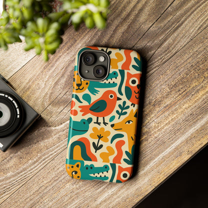 Vibrant Animal Print Protective Phone Case with 3D Wrap Design for Unique Style and Expression Compatible with iPhone 13, 14, 15 & 16 – all models including Pro, Pro Max & Plus