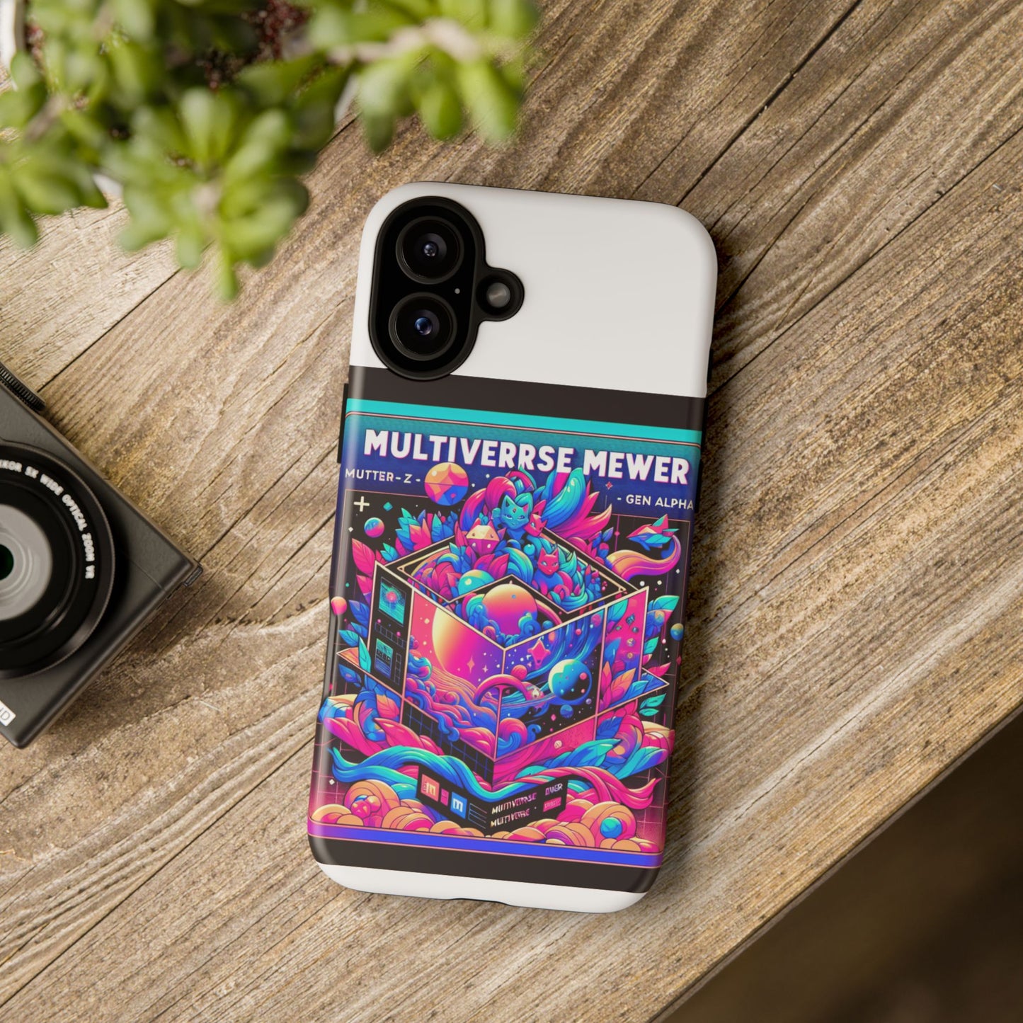 multiverse mewer protective phone case with 3d wrap design for smartphones, durable tpu silicone, uv protected, ideal gift for anime and comic lovers