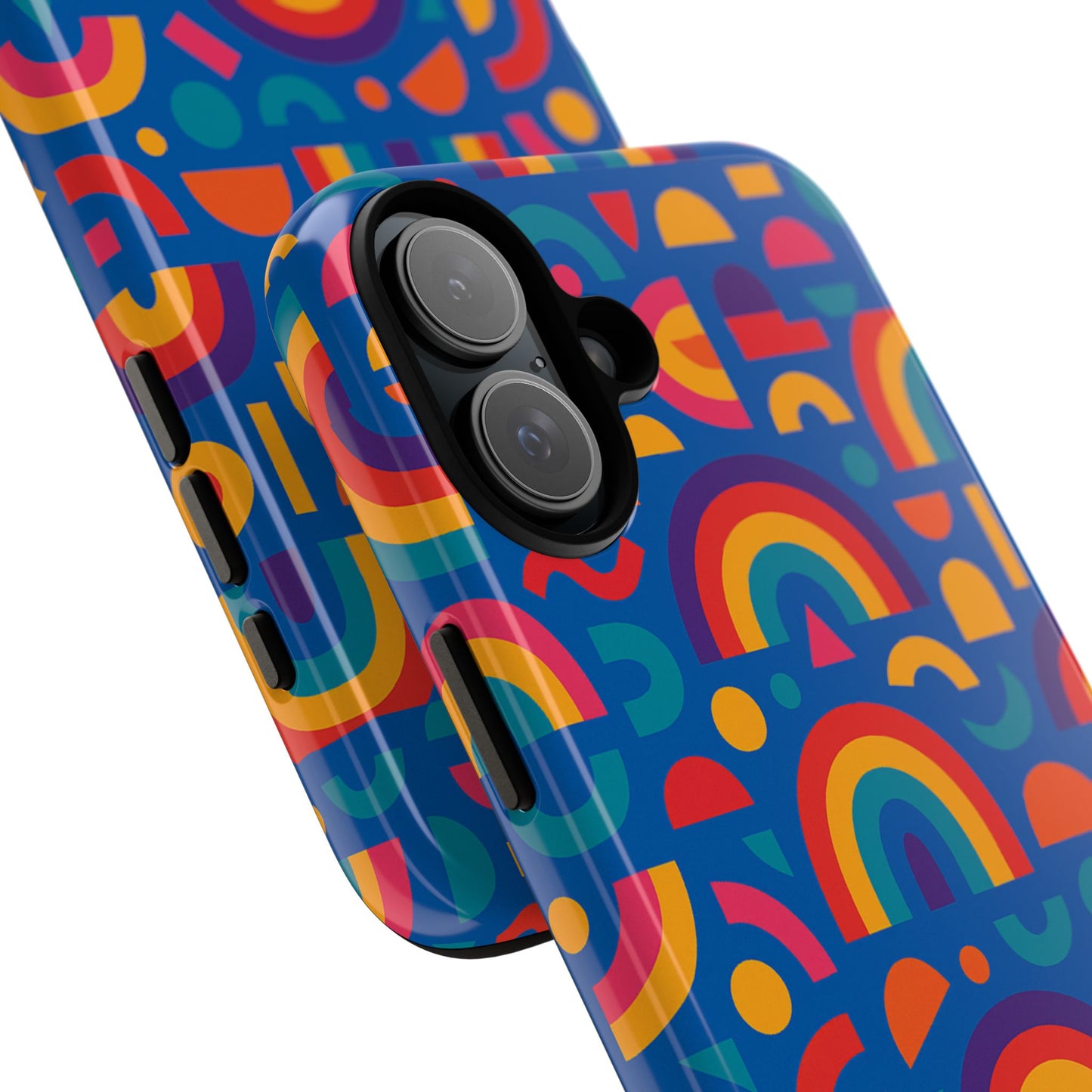 rainbow 3d wrap protective phone case stylish accessory for adults and teens compatible with iphone 13, 14, 15 & 16 – all models including pro, pro max & plus