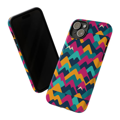 Vibrant 3D Geometric Protective Phone Case for Unisex, Stylish Smartphone Accessory with Playful Design, Compatible with iPhone 13, 14, 15 & 16 – all models including Pro, Pro Max & Plus