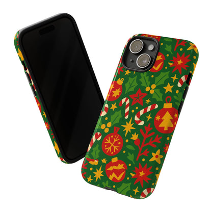 Vibrant Christmas Themed 3D Wrap Phone Case for Smartphones - Fun Holiday Accessory for Self-Expression Compatible with iPhone 13, 14, 15 & 16 – all models including Pro, Pro Max & Plus