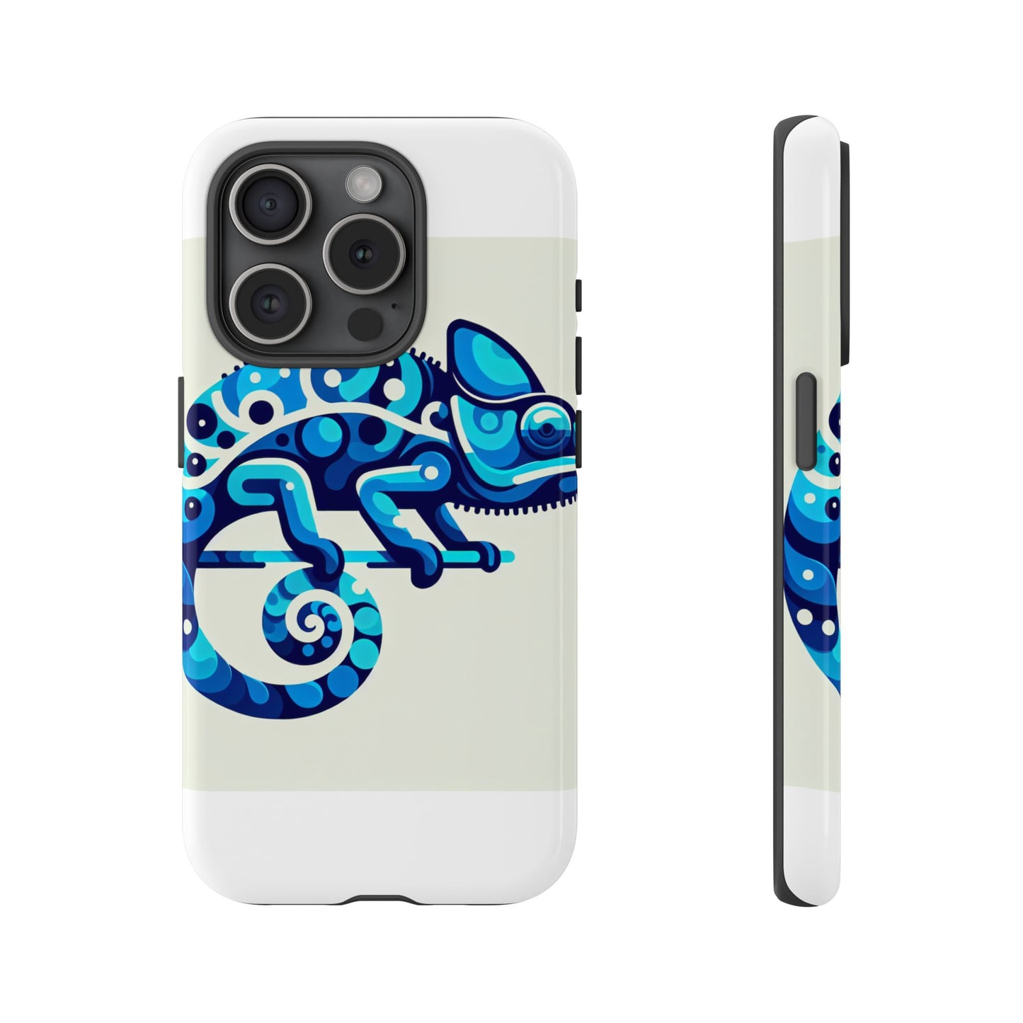 vibrant 3d chameleon phone case for stylish protection with unique blue animal design compatible with iphone 13, 14, 15 & 16 – all models including pro, pro max & plus
