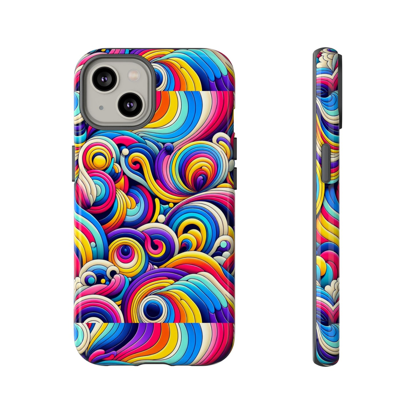 pattern image 5 vibrant shockproof phone case for anime and comic fans - colourful abstract art style, durable protective cover compatible with iphone 13, 14, 15 & 16 – all models including pro, pro max & plus