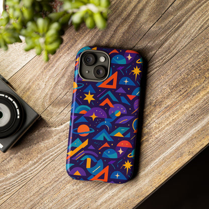Vibrant Geometric 3D Wrap Protective Phone Case for Unique Accessories Lovers Compatible with iPhone 13, 14, 15 & 16 – all models including Pro, Pro Max & Plus
