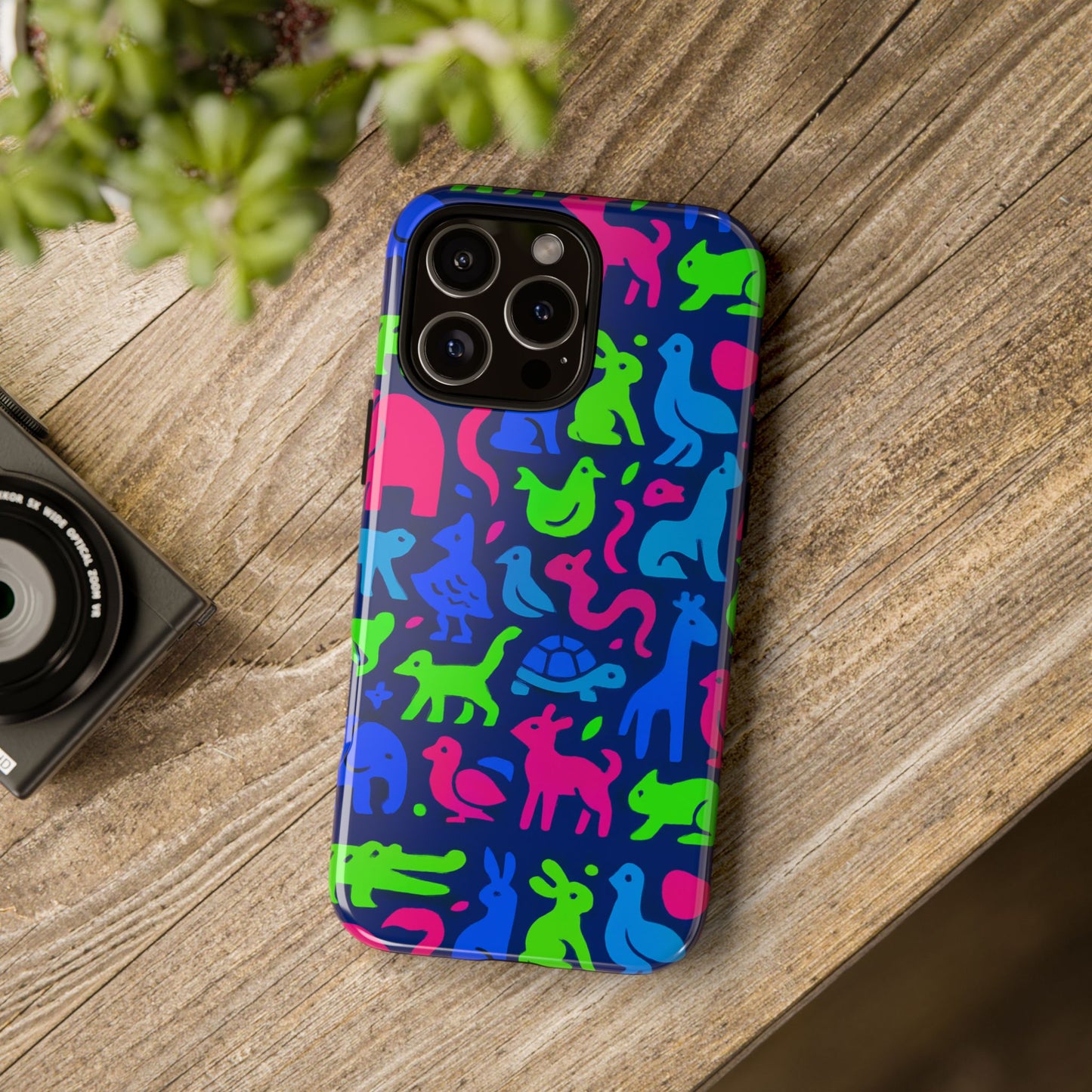 vibrant animal print phone case with 3d design for stylish protection compatible with iphone 13, 14, 15 & 16 – all models including pro, pro max & plus
