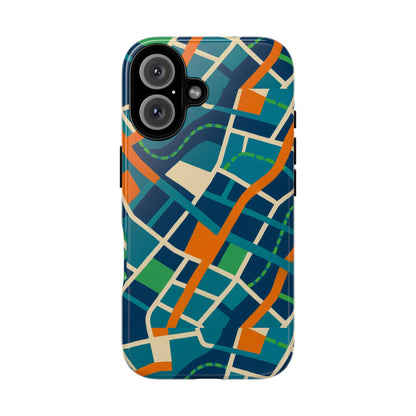 Multicolour Abstract Geometric Phone Case for Stylish Protection Compatible with iPhone 13, 14, 15 & 16 – All Models Including Pro, Pro Max & Plus