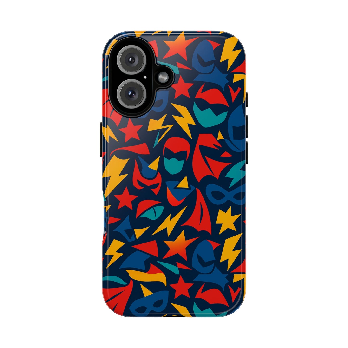 vibrant superhero protective phone case with 3d wrap design – stylish unisex protection for smartphones compatible with iphone 13, 14, 15 & 16 – all models including pro, pro max & plus