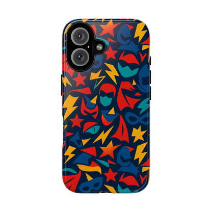Vibrant Superhero Protective Phone Case with 3D Wrap Design – Stylish Unisex Protection for Smartphones Compatible with iPhone 13, 14, 15 & 16 – All Models Including Pro, Pro Max & Plus