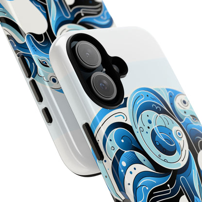 Vibrant 3D Blue Elephant Design Protective Phone Case – Unique Abstract Art Style for Stylish Protection Compatible with iPhone 13, 14, 15 & 16 – all models including Pro, Pro Max & Plus