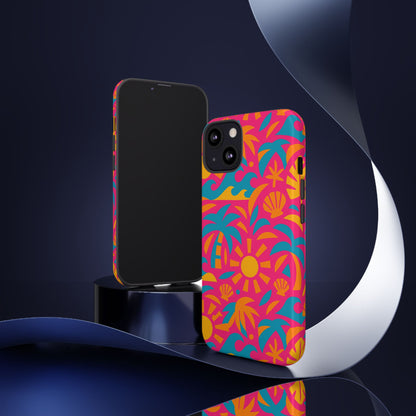 Vibrant Tropical 3D Wrap Design Protective Phone Case with Retro Style – Bold Accessory for Self-Expression Compatible with iPhone 13, 14, 15 & 16 – all models including Pro, Pro Max & Plus
