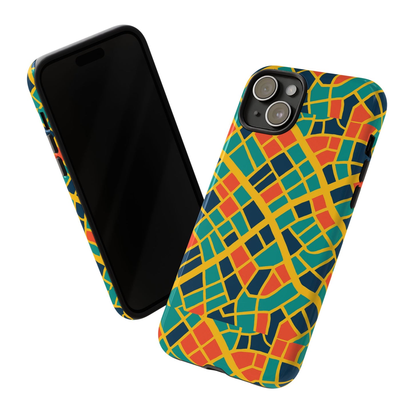 multicolour geometric 3d wrap protective phone case stylish accessory for men and women vibrant design ideal for unique expression compatible with iphone 13, 14, 15 & 16 – all models including pro, pro max & plus