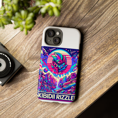 Skibidi Rizzler Protective Phone Case with 3D Wrap Design, Shock Absorbing TPU Silicone, UV Protected, Ideal Gift for Anime and Comic Culture Fans