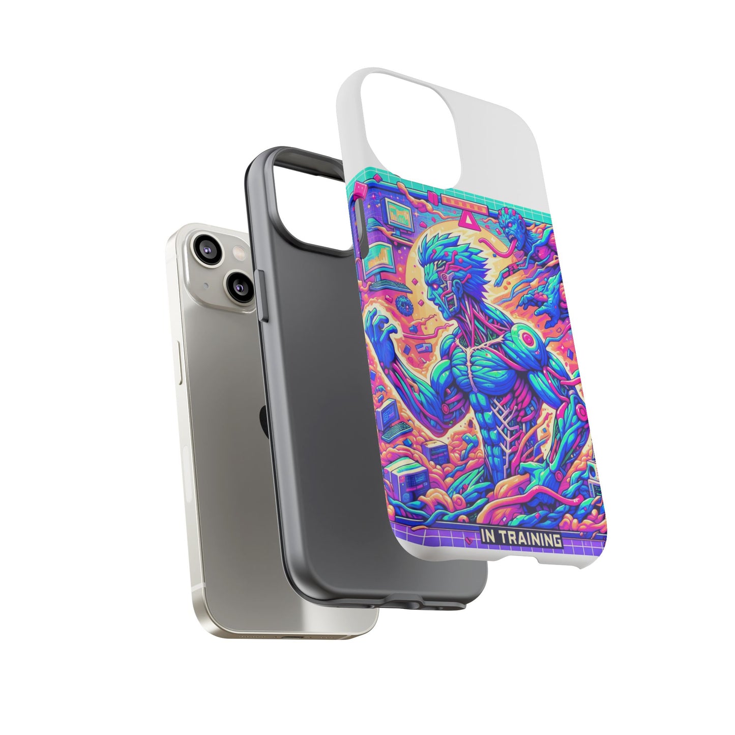 giga chad in training protective phone case for anime fans