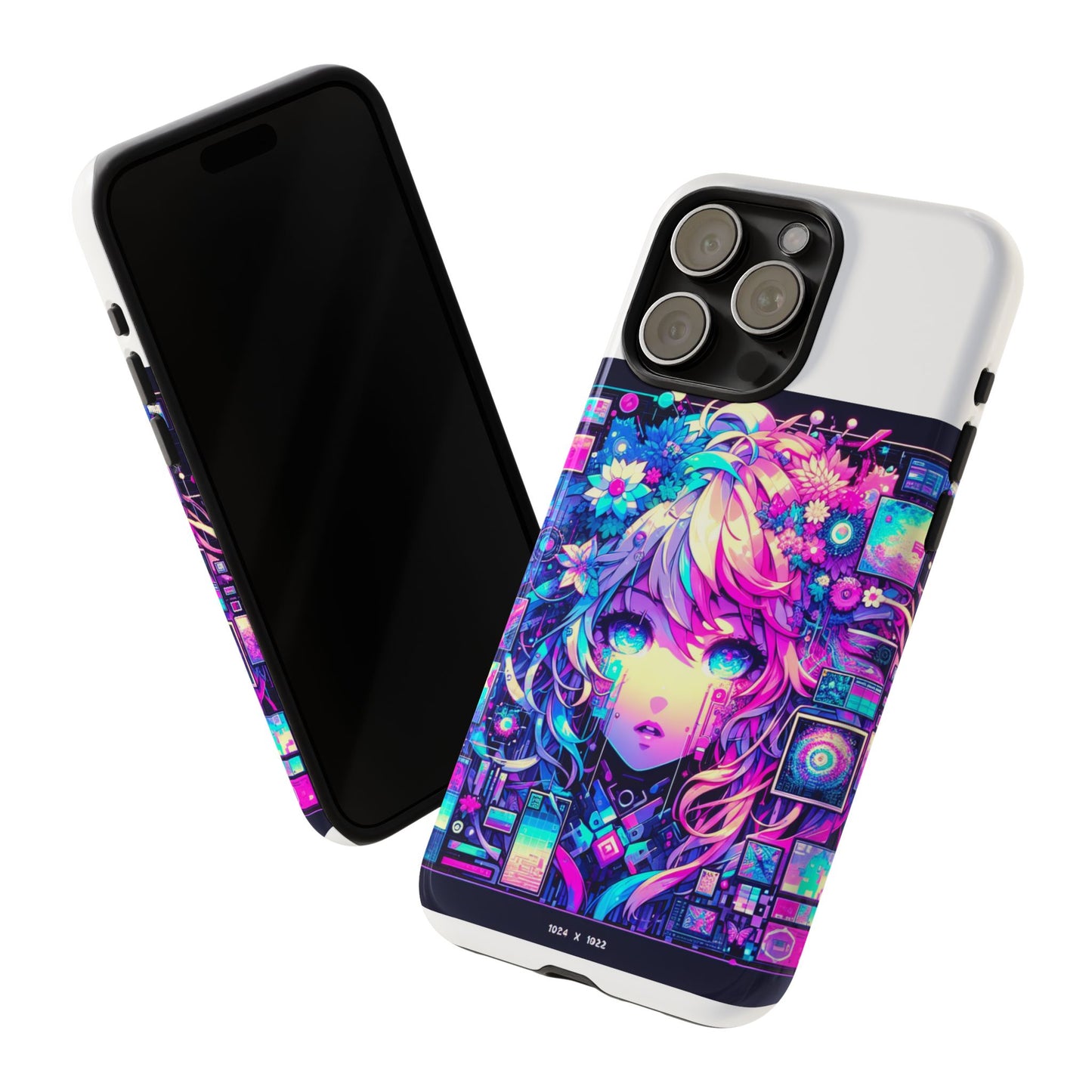 ai generated still slays protective phone case for anime lovers, vibrant 3d wrap design, durable shock absorption, uv protected, glossy or matte finish