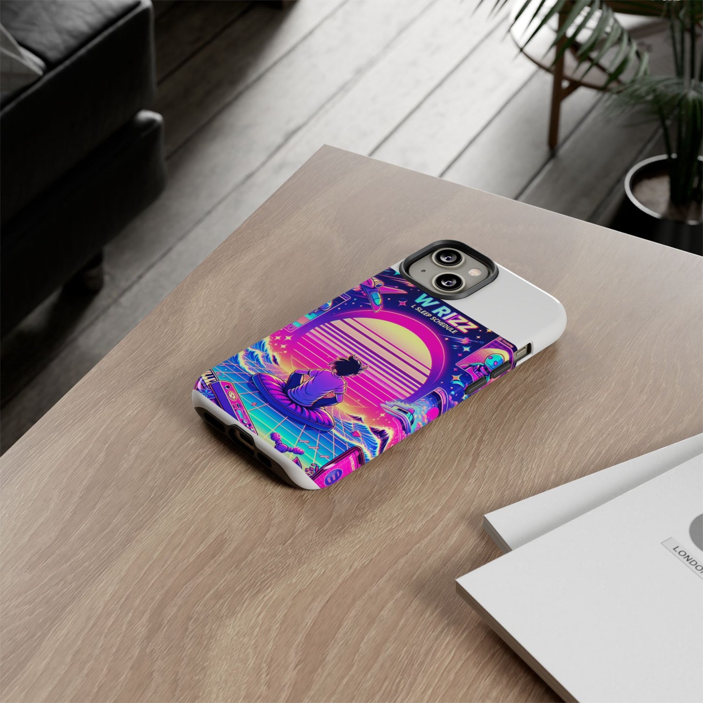 w rizz l sleep schedule protective phone case for anime lovers