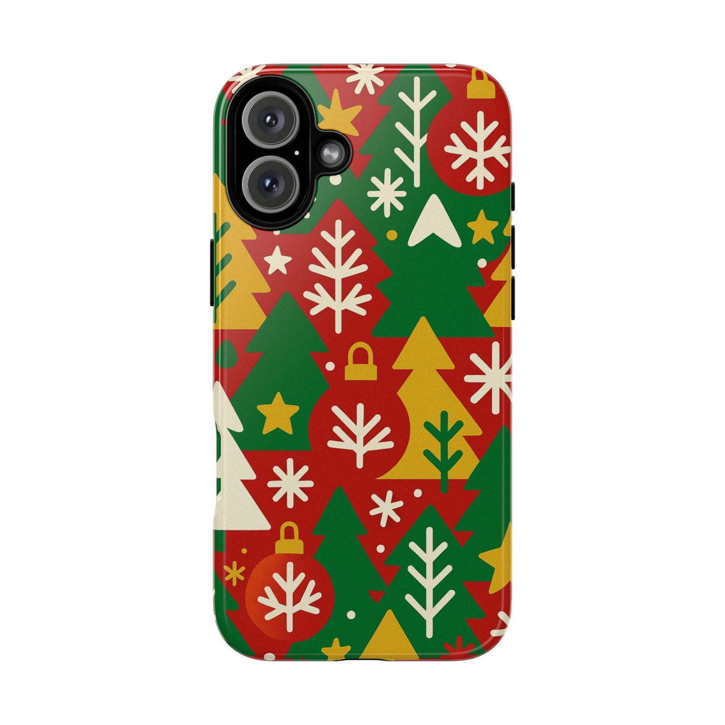multicolour christmas tree 3d wrap phone case - fun festive holiday design for unique accessories compatible with iphone 13, 14, 15 & 16 - all models including pro, pro max & plus