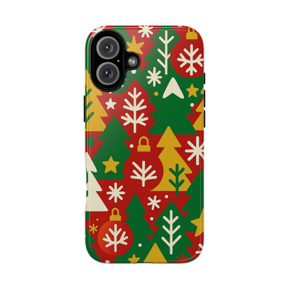 Multicolour Christmas Tree 3D Wrap Phone Case - Fun Festive Holiday Design for Unique Accessories Compatible with iPhone 13, 14, 15 & 16 - all models including Pro, Pro Max & Plus