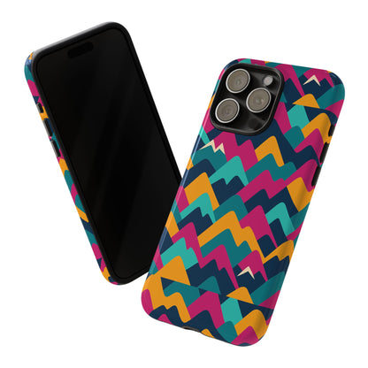 Vibrant 3D Geometric Protective Phone Case for Unisex, Stylish Smartphone Accessory with Playful Design, Compatible with iPhone 13, 14, 15 & 16 – all models including Pro, Pro Max & Plus