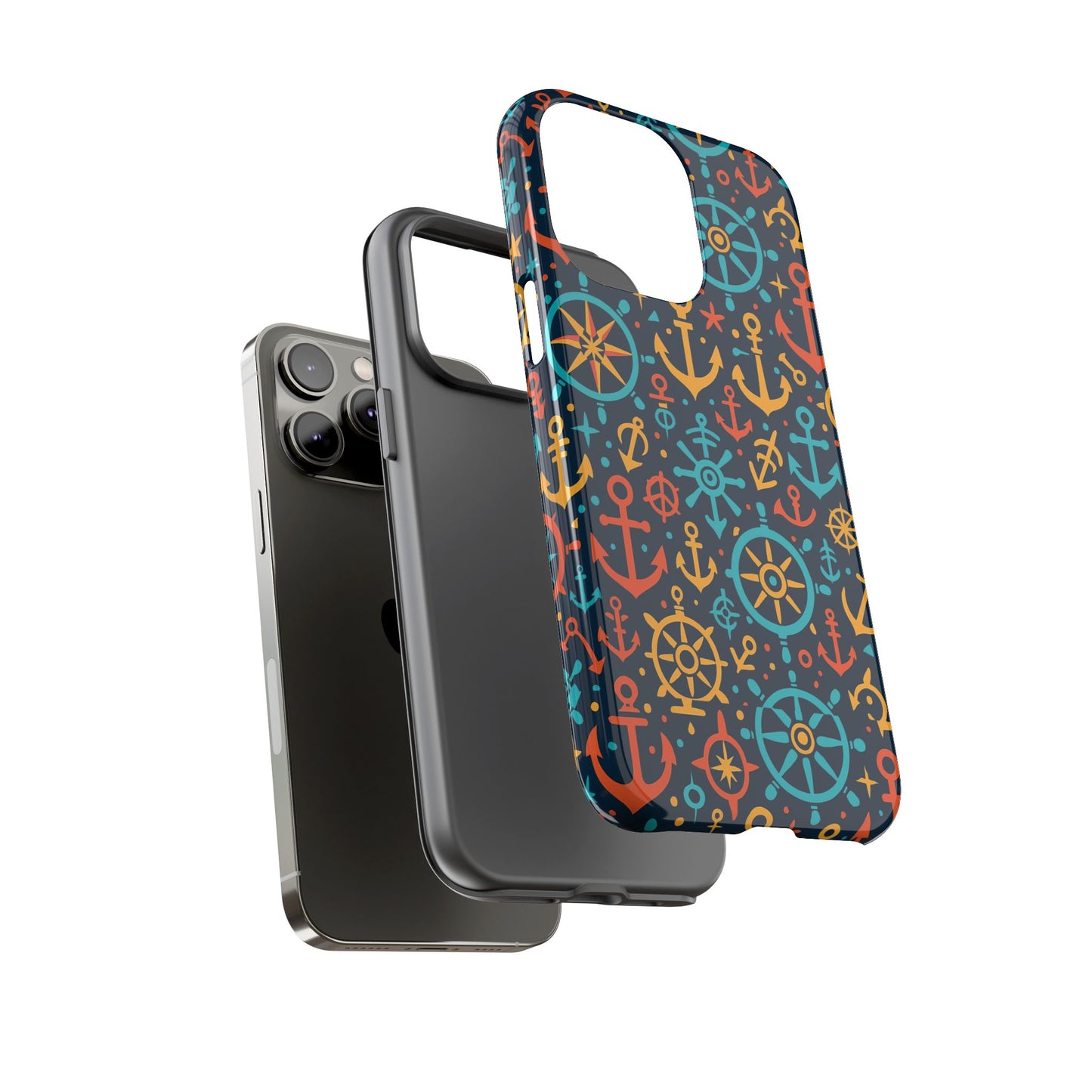 vibrant nautical pattern phone case for stylish protection – bold accessory for iphone 13, 14, 15 & 16 – all models including pro, pro max & plus