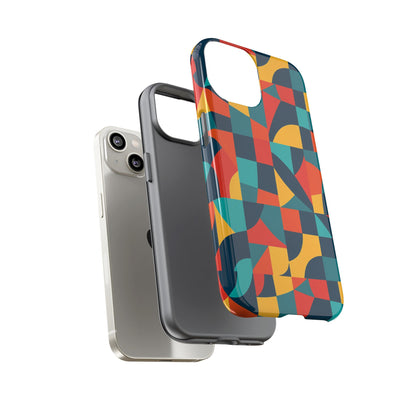 Vibrant Multicolour Geometric 3D Wrap Phone Case for Stylish Protection and Unique Expression Compatible with iPhone 13, 14, 15 & 16 – all models including Pro, Pro Max & Plus