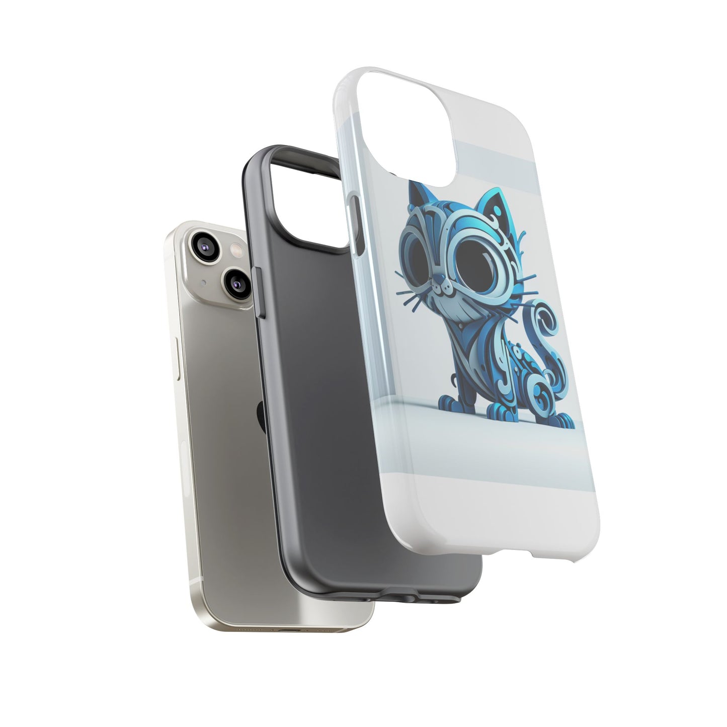 vibrant 3d cat design phone case – playful protection accessory for self-expression – compatible with iphone 13, 14, 15 & 16 – all models including pro, pro max & plus