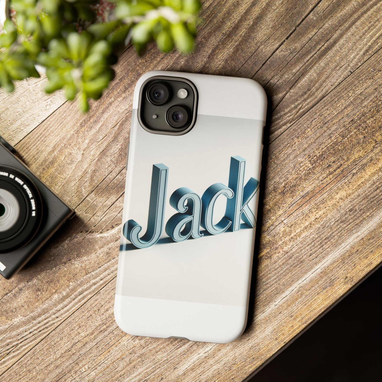vibrant 3d text protective phone case in blue for unique self-expression – stylish protection compatible with iphone 13, 14, 15 & 16 – all models including pro, pro max & plus