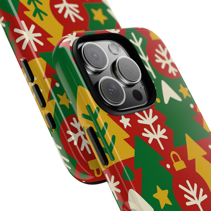 Multicolour Christmas Tree 3D Wrap Phone Case - Fun Festive Holiday Design for Unique Accessories Compatible with iPhone 13, 14, 15 & 16 - all models including Pro, Pro Max & Plus