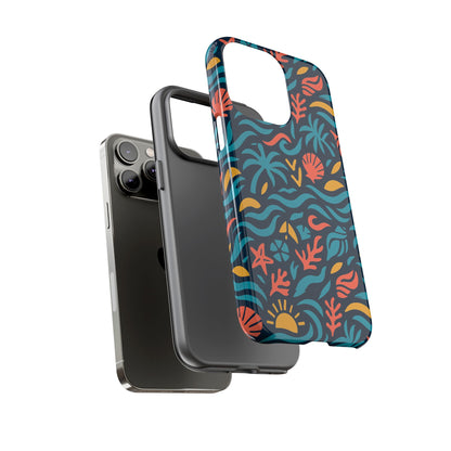 Vibrant Tropical Pattern Phone Case with 3D Design for Stylish Protection Compatible with iPhone 13, 14, 15 & 16 – all models including Pro, Pro Max & Plus