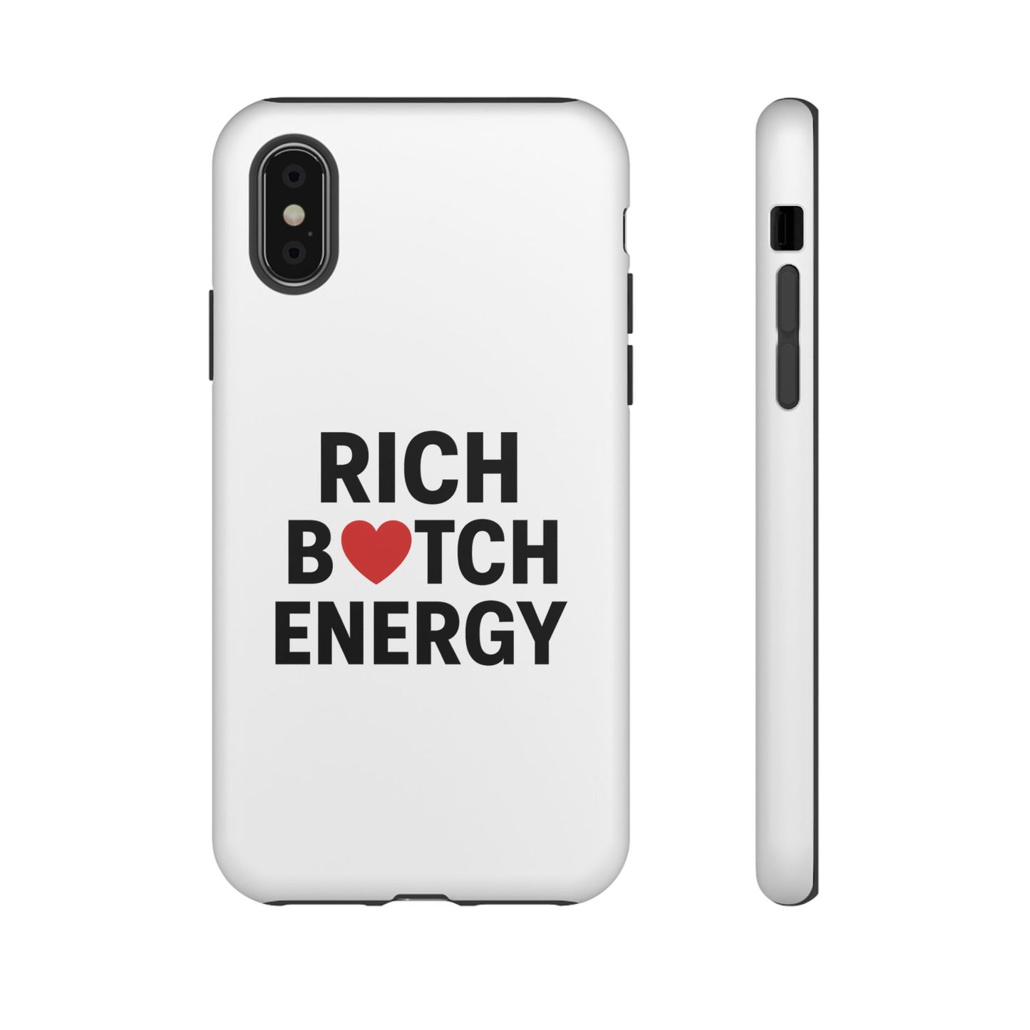 rich bitch energy phone case - tough, stylish protection for confident individuals
