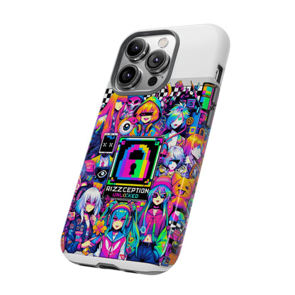 Rizzception Unlocked 3D Wrap Protective Phone Case for Anime Lovers, Durable Silicone Liner, UV Protected, Stylish Accessories for Smartphones