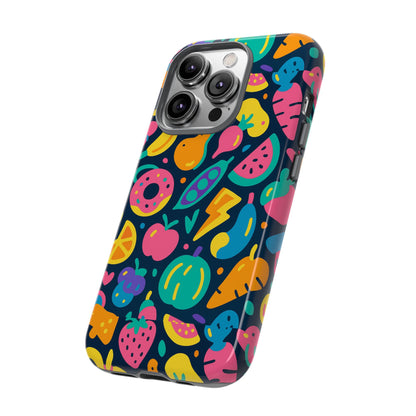 Vibrant 3D Fruit Pattern Protective Phone Case Colourful Accessory for Stylish Individuals Compatible with iPhone 13, 14, 15 & 16 – all models including Pro, Pro Max & Plus