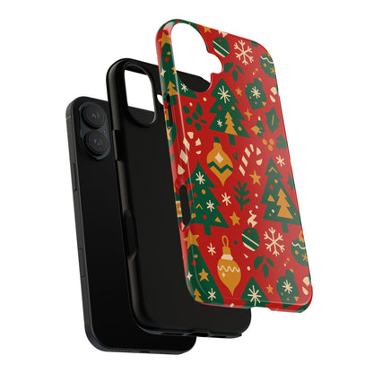 Multicolor 3D Wrap Protective Phone Case with Festive Holiday Design – Fun Retro Style for Smartphone Protection Compatible with iPhone 13, 14, 15 & 16 – all models including Pro, Pro Max & Plus