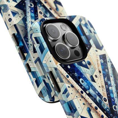 Blue Alphabet V Phone Case for Samsung and iPhone Shockproof Protective Cover with 3D Wrap Design and UV Resistance