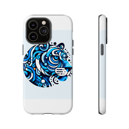 Vibrant 3D Wrap Protective Phone Case with Unique Blue Lion Design for Stylish Expression and Fun Accessories Compatible with iPhone 13, 14, 15 & 16 – all models including Pro, Pro Max & Plus