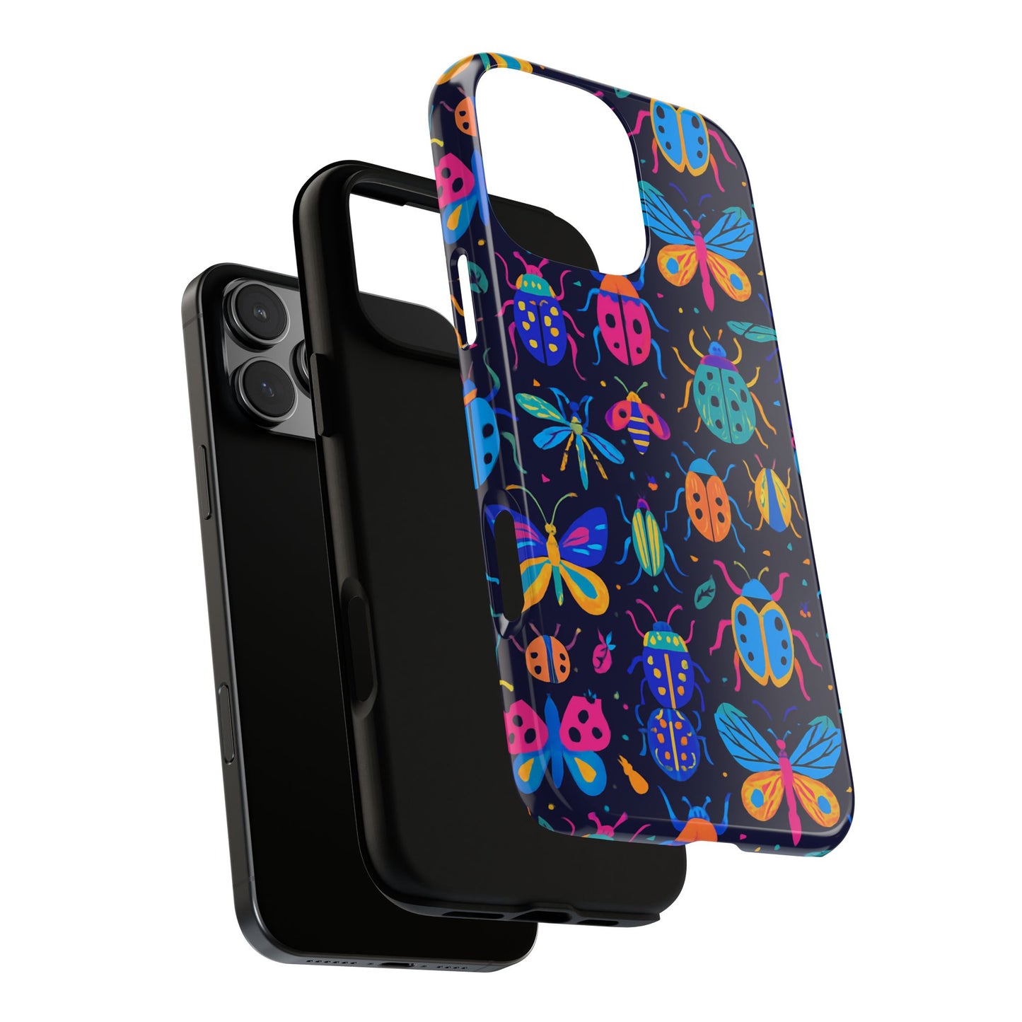 vibrant 3d insect design phone case for stylish protection and unique aesthetic compatible with iphone 13, 14, 15 & 16 – all models including pro, pro max & plus