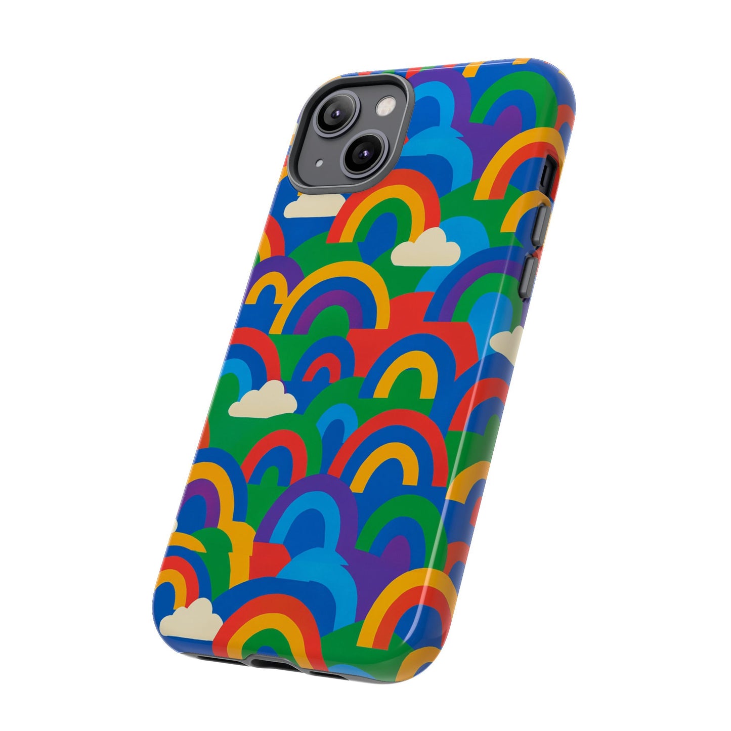 multicolour 3d rainbow phone case for trendy men and women unique playful design stylish protection compatible with iphone 13, 14, 15 & 16 – all models including pro, pro max & plus