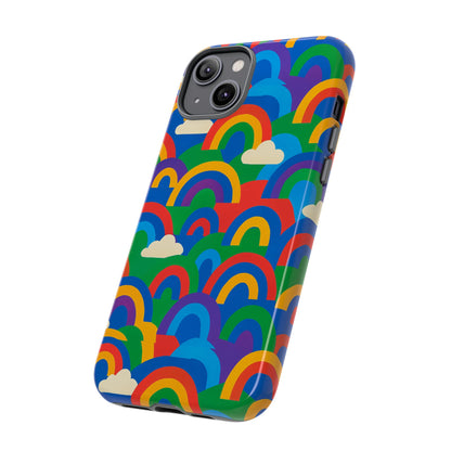 Multicolour 3D Rainbow Phone Case for Trendy Men and Women Unique Playful Design Stylish Protection Compatible with iPhone 13, 14, 15 & 16 – all models including Pro, Pro Max & Plus