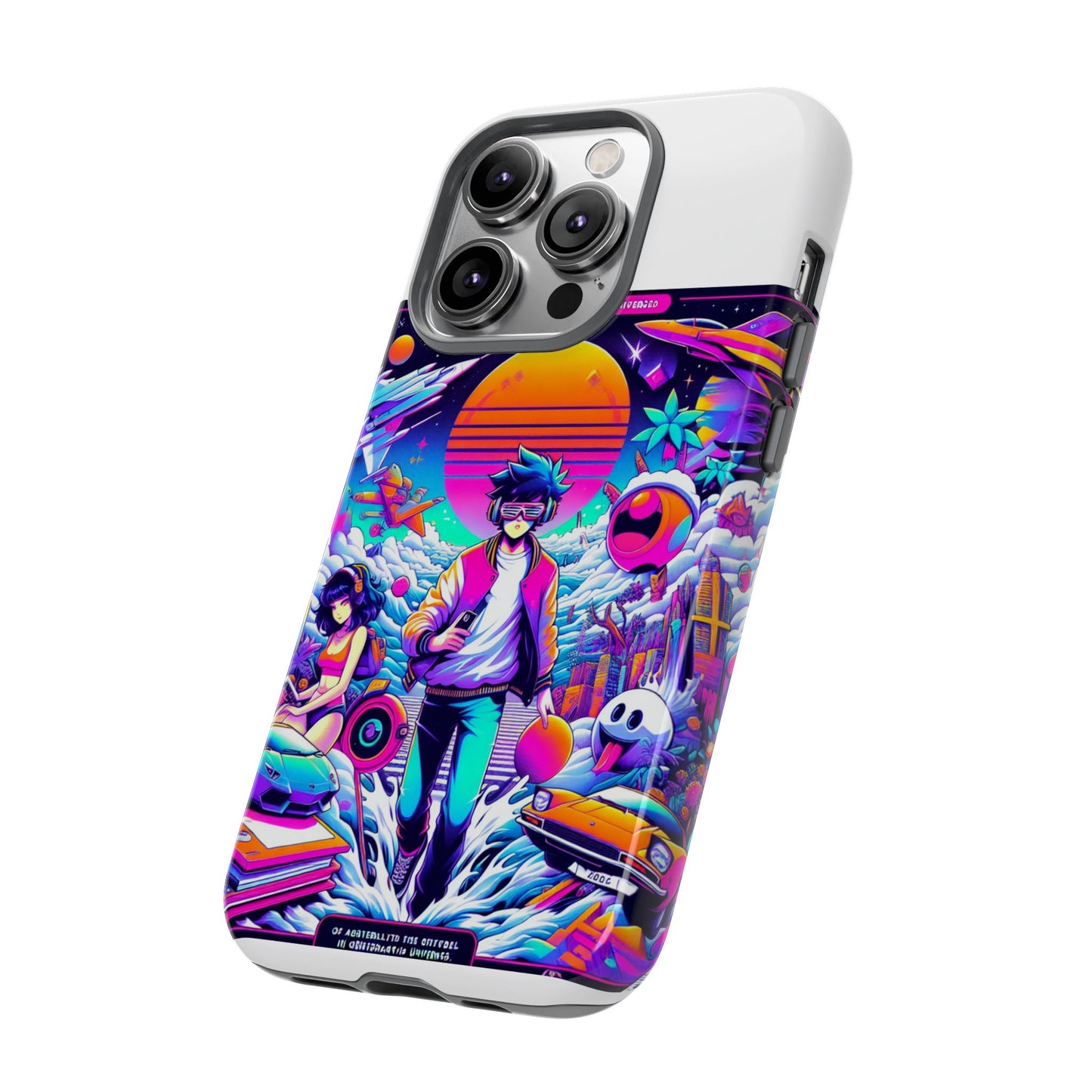 skibidiverse traveller protective phone case with 3d wrap design, durable uv protection, shock absorption for anime and comic culture fans
