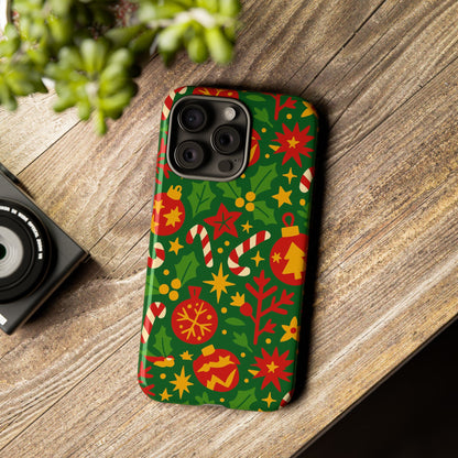Vibrant Christmas Themed 3D Wrap Phone Case for Smartphones - Fun Holiday Accessory for Self-Expression Compatible with iPhone 13, 14, 15 & 16 – all models including Pro, Pro Max & Plus