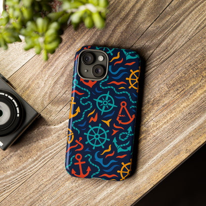 Nautical Multicolor Protective Phone Case with 3D Wrap Design for Unique Style and Self-Expression Compatible with iPhone 13, 14, 15 & 16 – all models including Pro, Pro Max & Plus