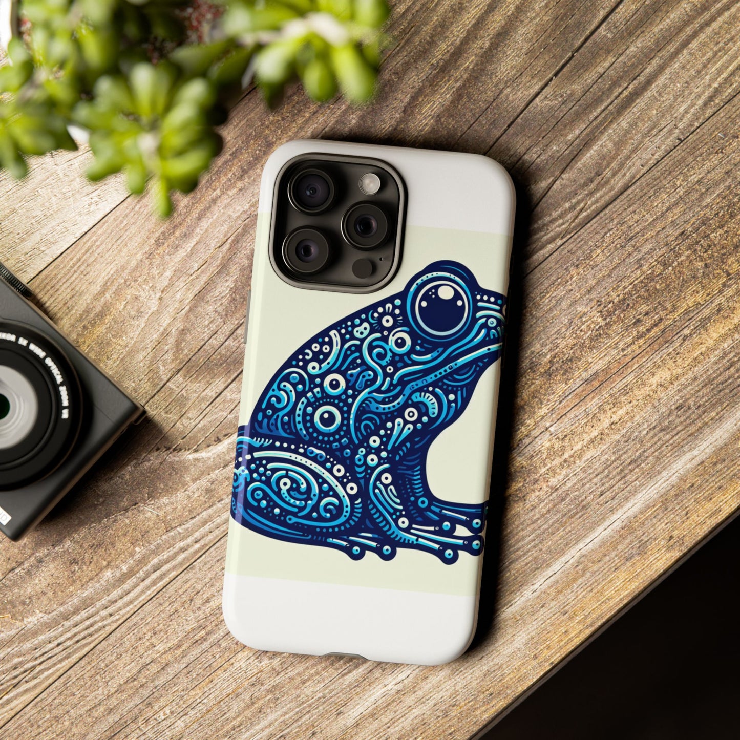vibrant 3d blue frog design protective phone case for trendsetters – stylish protection compatible with iphone 13, 14, 15 & 16 – all models including pro, pro max & plus