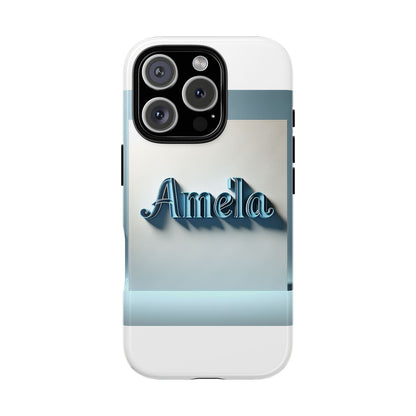 Sleek 3D Glossy Phone Case in Blue with Elegant Name Design Fashion Accessory for Personal Expression Compatible with iPhone 13, 14, 15 & 16 – all models including Pro, Pro Max & Plus
